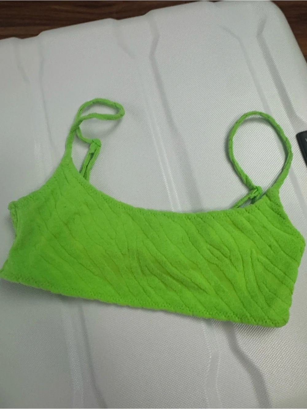 triangl swimwear Neon Lime Ribbed Bikini Set